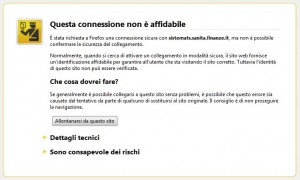 sistematscert certificato non riconosciuto