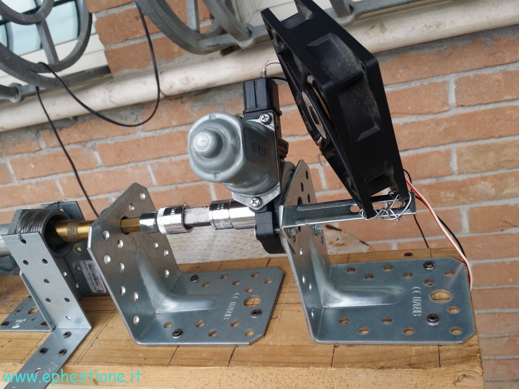 Extruder motor with fan